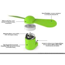 Mini ventilador USB portátil 3 en 1 180 giratorio Cool Cooler Ventilador de teléfono móvil, universal, Cualquier tipo de Telefono - Multicolor - Ver 6