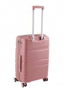 Living And Home 4-Piece (Lightweight PP) Lockable Suitcase Set – 14"/20"/24"/28" Expandable Luggage With Silent Wheels & TSA Lock – Nesting Design For Compact Storage - Rose Gold - View 8