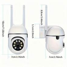 5MP Smart Home Security Camera Wireless With Color Night Vision, Two-Way Audio, Motion Tracking And App Control - Trắng 3 cái - Xem 2