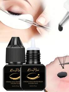 Pegamento para pestañas hipoalergénico - Pegamento para extensión de pestañas - Secado rápido (0.5-1 seg), Larga duración 45 días, Apto para principiantes y salones de pestañas DIY - Negro - Ver 13
