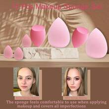 15 Piezas Esponja de Maquillaje a Granel: Esponjas Blendear 15 Piezas para líquidos, cremas y polvos, Esponjas de maquillaje multicolor rosa para base - 1 - Ver 3