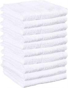 Toallas faciales para spa - Toallas de mano para salón en paquete - Toallas suaves para salón de belleza - 16x27 pulgadas - Paquete de 12 (Blanco) - Burdeos - Ver 7