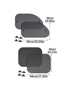 2pcs Baby Car Sunshade Mesh Curtains, Front & Back Window Covers Sunshade, Anti-Mosquito