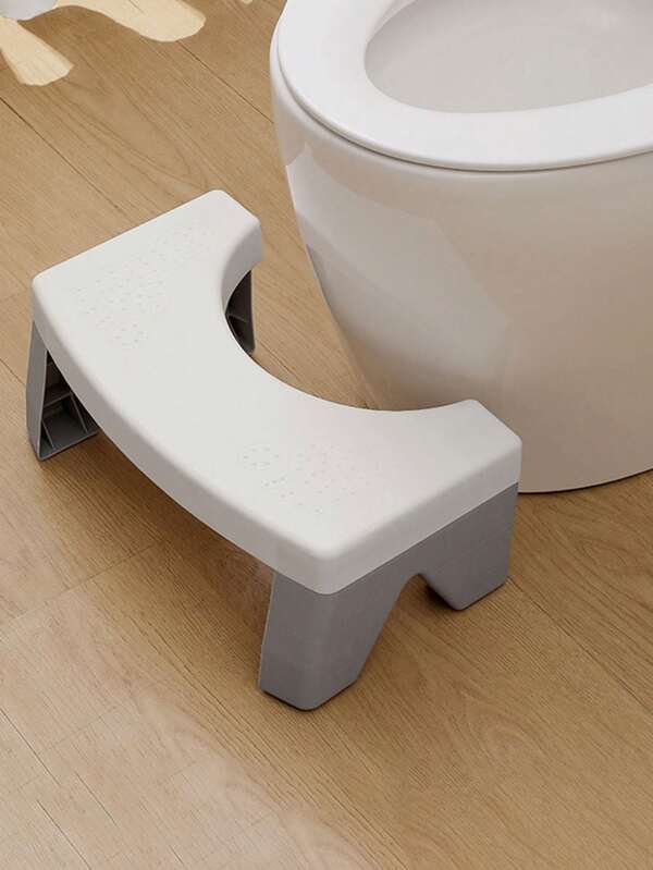 1pc Multi-Function Bathroom Toilet Seat Riser, Available In Ivory, Blue, And Gray Colors. Anti-Slip For Office, Elevated Toilet Stool For Adults, Elderly, And Pregnant Women, Children - Removable And Portable Design, Plastic Non-Slip Footrest