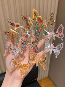 2pcs Colored Bow Knot Hair Clips, Suitable For Daily Use