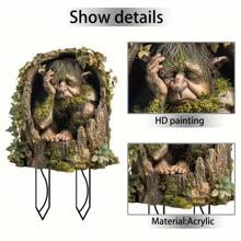 Decorazione da giardino in acrilico a forma di gnomo, funzione multipla di ceppo delle fate, adatto per giardini, prati e orticoltura > decorazioni per esterni > decorazioni festive per esterni > altre decorazioni festive per esterni