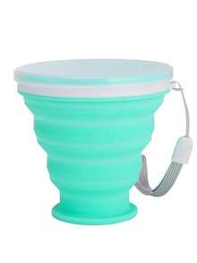Vaso plegable de silicona de 172 g con clip de mosquetón - portátil, multicolor, vaso plegable para bebidas para camping y actividades al aire libre, ahorro de espacio - Multicolor - Ver 4