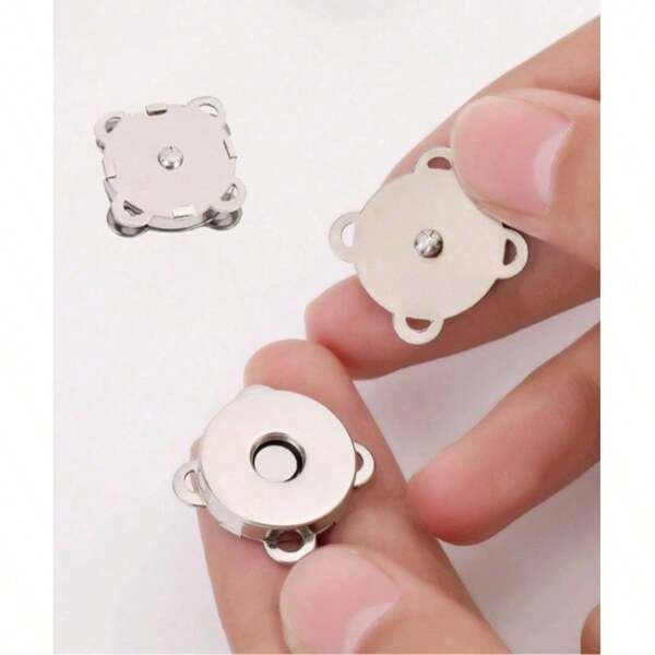 10pcs Plum Blossom Magnetic Buttons, Hand Sewing Magnet Buttons, Bag & Clothing DIY Magnetic Snap Fasteners, Invisible Dual Magnetic Studs