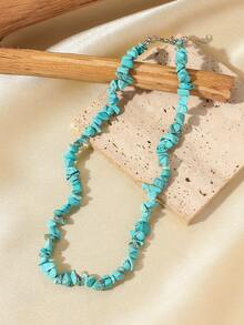 1pc Asymmetrical Colorful Beaded Necklace, Flattering, Suitable For Beach, Fashion For Women And Men, Couples - Irregular Necklace - View 13