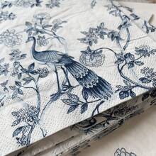20pcs 33*33cm Disposable Soft Flower Patterned Napkins, Banquet Decorations, Parties, Wedding Banquets, Family Gatherings