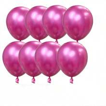 30pcs Metal Colored Latex Balloons For Wedding, Birthday, And Valentine's Day Decor