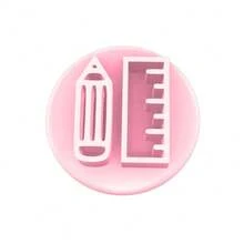 Kit Carimbos para Brigadeiro Docinho Dia dos Professores com 6 peças