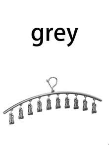 1pc Multifunctional Stainless Steel Clothespins Sock Clips Drying Rack Household Clothes Underwear Socks Organizer - Multicolor - View 10