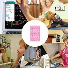 1 st dubbelsidig multifunktionell silikontelefonhållare med sugkopp, ger stark sugkraft och dubbelsidigt grepp, halkfri lim, kreativt multifunktionellt silikontillbehör lämpligt för olika telefoner, erbjuder stabilitet för video och selfie - Multifärgad - Visa 8