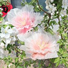 50cm künstliche Pfirsichblüte, große Blumendekoration für Schaufensterauslage, Outdoor-Hochzeit, Fotografie, hochwertige Szenengestaltung