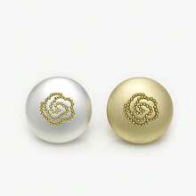 10pcs 12mm Gold Round Small Button Suitable For Shirts, Fashionable Rose Design Clothes Decoration Button, DIY Sewing Accessories Metal Button For Coat - Multicolor - View 6