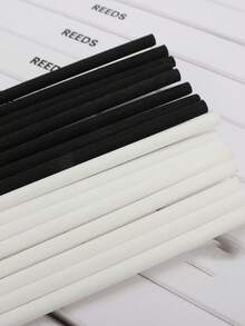 16支长效除臭扩香棒，礼盒包装，全新优质聚氨酯材料，未点燃的芳香纤维藤条和芦苇棒，清新气味的室内空气清新剂，情人节用品，婚礼用品，颜色随机（黑色，白色）