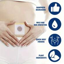 30/60pcs Navel Stickers - Adhesive Base, Applicable To Abdomen, Arms And Thighs - No Battery Required, Portable Patch - Convenient To Carry, Easy To Use, Non-Electric Solution - White - View 5