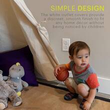 Power Gear - Fundas de enchufe a prueba de bebés para enchufes eléctricos, fundas de enchufe de fácil instalación, con certificación UL para prevención de golpes, color blanco 69312, 60 unidades - Blanco - Ver 4