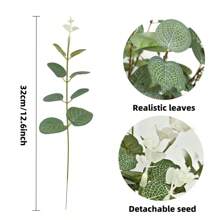 12/20pcs,Simulated Money Leaf Eucalyptus Green Plant, Ins Mori Style Wedding Flower Arrangement Accessories And Home Decoration Fake Leaves