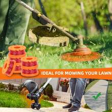 6pcs Compatible WORX WA0010 Trimmer Line Spool Grass Cutting Line Spool For WG150 WG151 WG152 WG157 WG160 WG160.1 WG175 WG180 - Orange - View 8