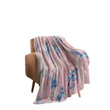 1pc Cute Glow-In-The-Dark Flannel Blanket With Pink Kitten Print, Soft & Adorable Kitten Design, Great Gift For Girls And Boys Birthday