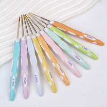 9pcs Soft Handle Ergonomic Crochet Hooks Set, Suitable For Knitting Crafts, Holiday Gift (0.8mm-2.75mm) - Multicolor - View 4