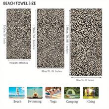 1 pezzo Asciugamano da spiaggia con stampa leopardata, in microfibra ultra morbida e super assorbente, extra large e resistente, adatto per viaggi, spiaggia, sport, piscina, bagno, campeggio, yoga e altre esigenze da spiaggia