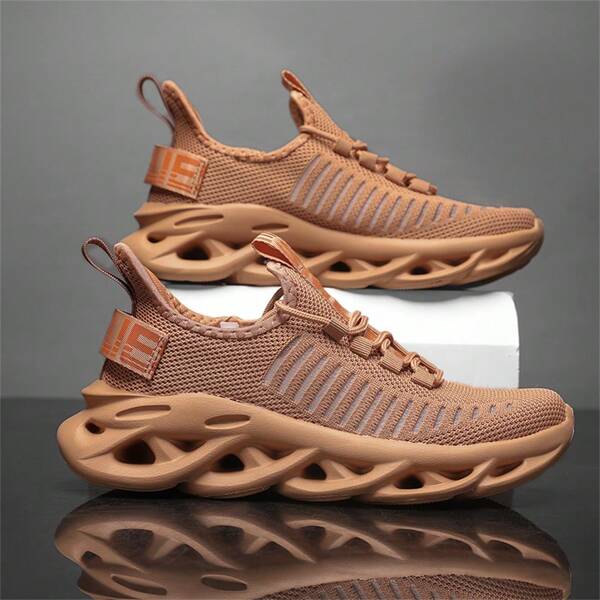 Novos Tênis de Casal Leves e Respiráveis Primavera/Verão 2025, Calçados Casuais Outdoor Plus Size para Homens e Mulheres, Tênis de Corrida, Sapatos Confortáveis para Caminhada, Sola MD + Padrão Espinha de Peixe, Antiderrapante e Durável, Macio e Aconchegante, Padrão Irregular Aleatório