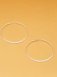 1 Pair Women's Fashion Simple Geometric Hoop Earrings