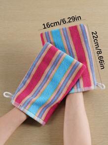8 piezas de guantes de baño 100% algodón, de 6.29*8.66 pulgadas, toalla suave para exfoliación facial y corporal, de material de rizo, absorbente y suave, adecuado para el baño, toalla de baño, guantes reutilizables para desmaquillarse