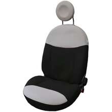 Pair Of Front Seat Covers Compatible With Fiat 500 From 2007 In Then Black Cream - Black/Cream - View 5