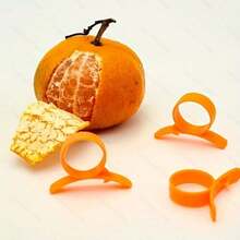 3 Sets Of Orange Peelers With Lemon Peeler Rings - Orange - View 2