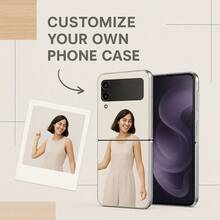 Fully Customizable FLIP Case – Upload Any Photo, Art, Or Text In Minutes,Custom Photo Case Compatible With Galaxy Z Flip 6 3 4 5 5g Own Design Image Phone Case Pixel 9 Pro Fold Galaxy Z Fold 3 4 5 5G Cute Case - Multicolor - View 2