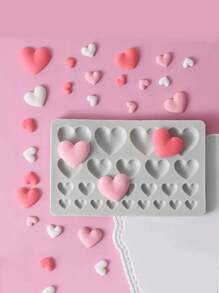 Sanrio Molde de silicona en forma de corazón de 6,93 pulgadas (17,6 cm) - Molde de horneado libre de PA para chocolate, caramelo, gelatina, velas y jabones | Herramientas de repostería DIY antiadherentes | Accesorios de horneado para el Día de San Valentín