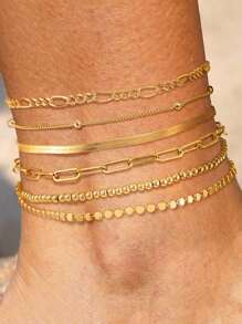 Gold Bracelets For Women, Stackable Bracelet Stack Set Adjustable Charm Paperclip Chain Cuban Link Layered Waterproof Jewelry Sets Gifts For Women