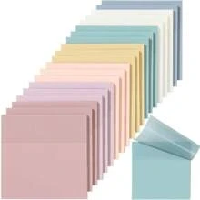 Transparent Memo Pad Sticky Notes Removable Minimalist Sticky Notes, Muted Tone, N-Times Reusable