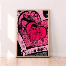 1/3PCS A True Romance, Movie Poster, High Quality Canvas Print, Wall Art, Room Decoration, High Quality Living Room, Bedroom, Dormitory, Kitchen Wall Art, Ideal Gift For Movie Lovers, Aesthetic Wall Decoration Frameless