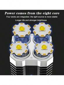 2/3/4pack LED Flashlight, Ultra Bright Torch, Handheld Lamp, Multifunctional Flashlights, Perfect For Outdoor Camping, Climbing, Adventure Emergency, Night Biking, Hiking, Travel Enthusiasts, Family, Friends, Christmas Gifts, Camping Tools, Convenient, Cool 