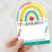 1/2/3/5/8pcs Teacher Appreciation Card & Gift Card Holder Sets | Designs For Teacher Appreciation Gifts, Christmas, And Graduation | Reusable Pocket Cards For Easy Gift-Giving And Expressing Gratitude - Multicolor - View 6