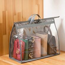 Bolsa organizadora colgante con cubierta de polvo transparente, bolsa a prueba de humedad para guardar bolsos