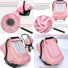 Waterproof Baby Car Seat Cover Cold Weather Carseat Cover For Babies Infant Car Seat Cover Canopy For Boy Girls Windproof Car Seat Canopy For Boys And Girls Keeps Babies Warm And Cozy - gray - View 1