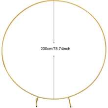1 Round Arch Backdrop Stand, Metal Gold Wedding Balloon Arch Frame For Ceremony, Birthday Party, Bridal Shower, Banquet Decoration, Valentine's Day, Holiday Celebration Backdrop Decoration Stand