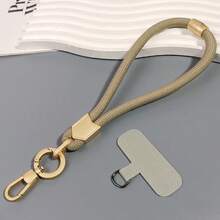 Adjustable Elegant Braided Nylon Wrist Strap With Metal Clasp - Durable, Lightweight Phone Lanyard And Keychain, Suitable For Daily Carry, Anti-Slip, Secure Attachment, Phone Wrist Strap - Multicolor - View 11