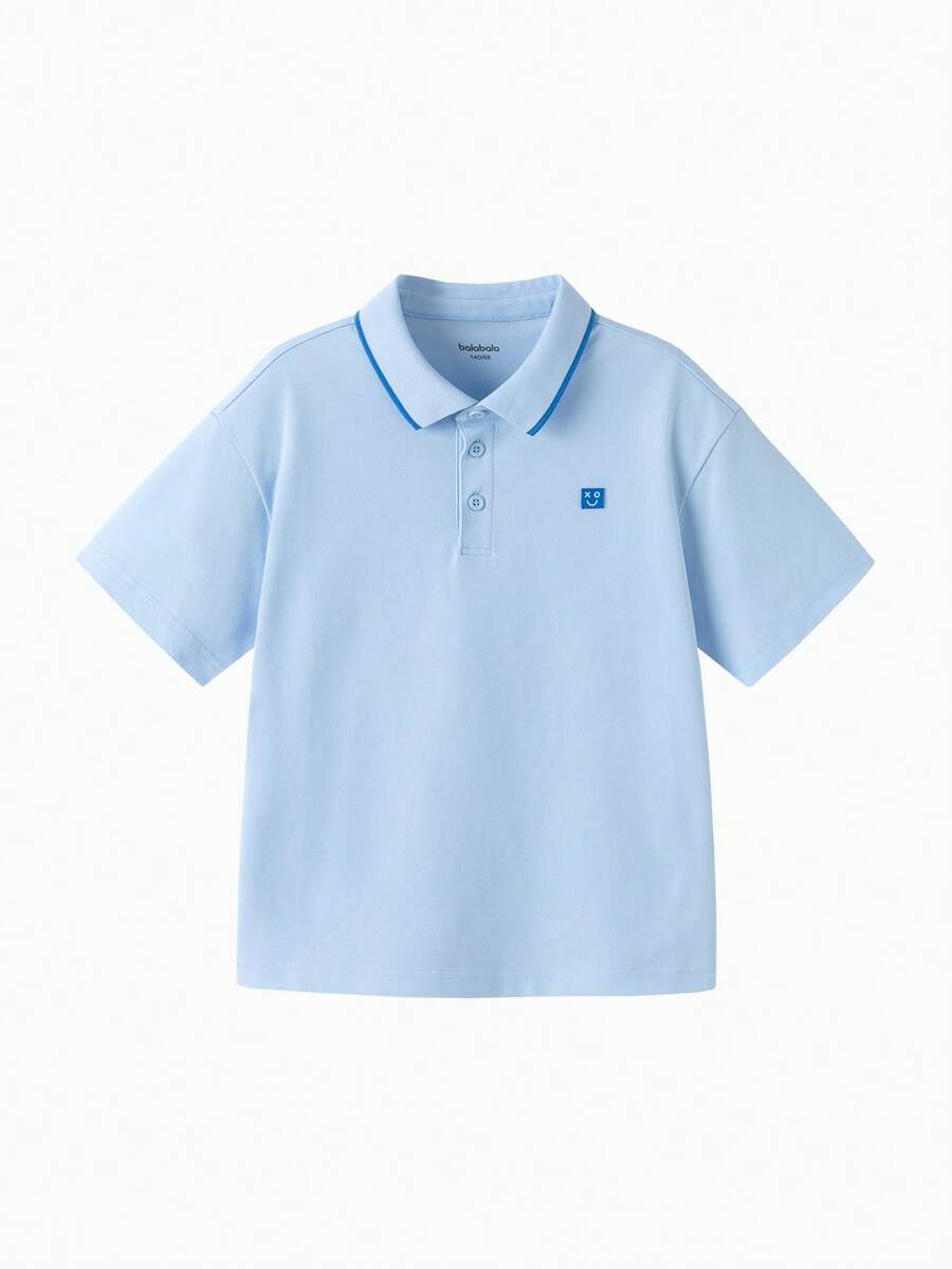 Balabala Children's Short Sleeve T-Shirt 2025 Summer Polo Shirt Boys Quick-Dry Cool - Ice Blue - View 1