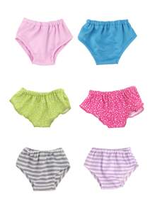 1 set de 6 piezas de ropa interior para muñecas de 18 a 22 pulgadas, opción de varios colores, accesorios de ropa de muñeca, adecuados como regalo de cumpleaños u ocasiones festivas para niñas pequeñas