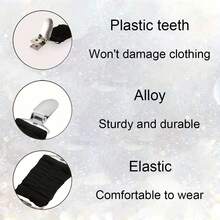 Set Of 3 Vintage Sweater Shawl Clips - Vintage Cardigan Tie Clips For Women And Girls - Perfect For Dress Shirt And Brooch Accessories Women Valentine's Day (Gold, Silver) - Multicolor - View 6