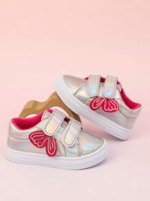 GENGASUN 1 pieza Zapatos casuales de PU para niñas pequeñas, unicolor, estilo casual con puntera redonda para primavera/verano