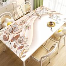 1 件 3D 奢华钻石花蝴蝶餐垫，PVC 防滑桌垫，硅藻土材质，可水洗，易于清洁，适用于卧室、办公室、客厅、餐厅、家居装饰