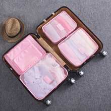 6-Piece Waterproof Travel Packing Cubes Set With Clear Window - Multi-Size Luggage Organizer For Clothes, Underwear, Shoes & Toiletries, Tear-Resistant Lightweight Design With Anti-Bacterial Lining For Business Trips, Family Vacation, Camping & Cruise Travel